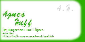 agnes huff business card