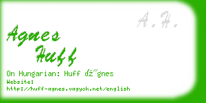 agnes huff business card